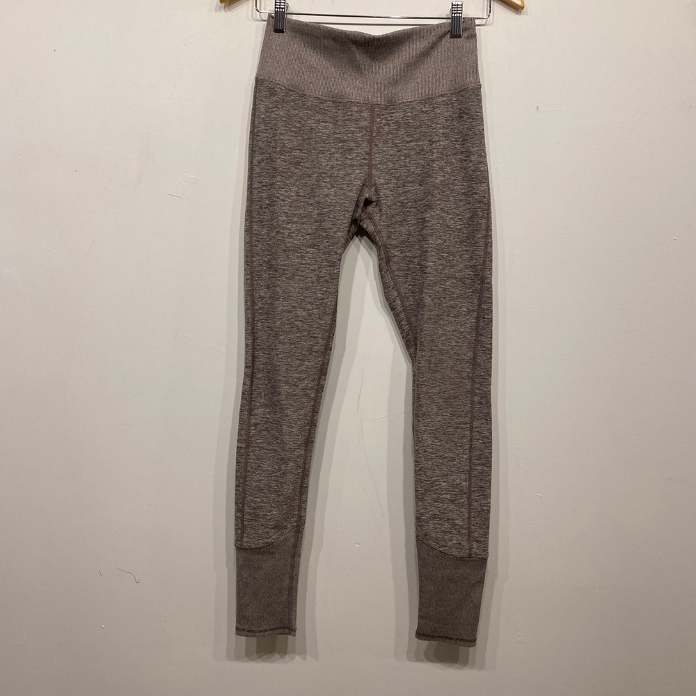Alo Yoga Alosoft High Waist Lounge Leggings Brown Heathered Marl Medium